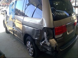 2008 HONDA ODYSSEY, GOLD, EX-L MODEL, 3.5L, AT, FWD,  A25176